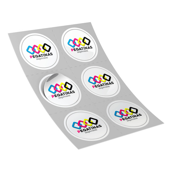 200 Sticker Pegotines 3cm Personalizados Circular O Cuadrado