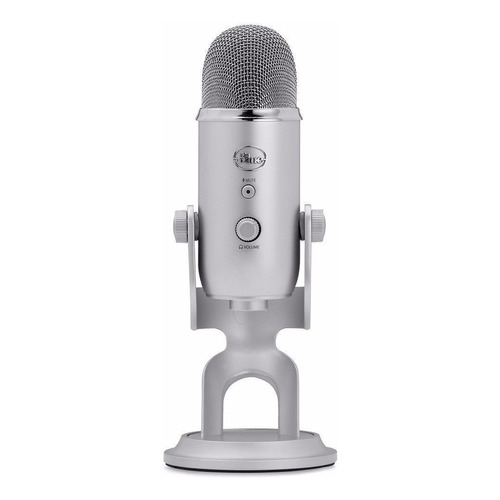 Micrófono Blue Yeti Condensador Omnidireccional color silver