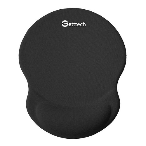 Mousepad Getttech Negra Ergonómica De Gel Ggd-std-01-bk Color Negro Diseño impreso Liso