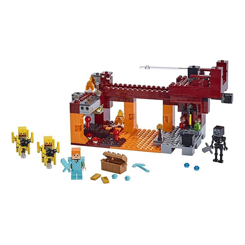 Set de construcción Lego Minecraft The Blaze bridge 372 piezas  en  caja