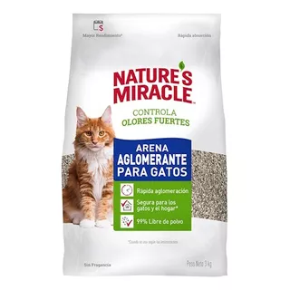 Nature's Miracle Arena Gatos Aglomerante Control Olores 9kg