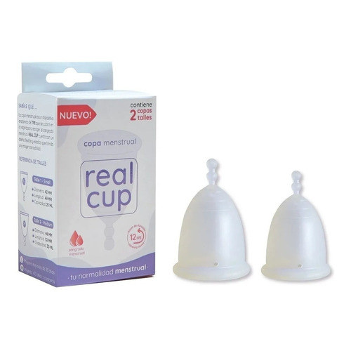 Copa menstrual copita Real Cup hipoalergénica reutilizable