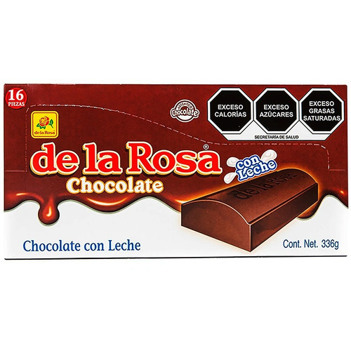 Chocolate Con Leche Estilo Suizo De La Rosa Cacao 16 Piezas