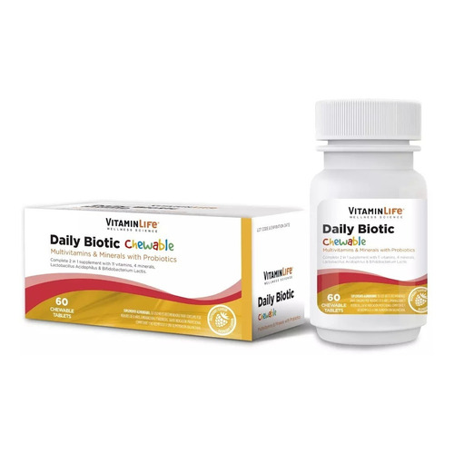  Daily Biotic Chewable Multivitamínico 60 Tablet Vitaminlife