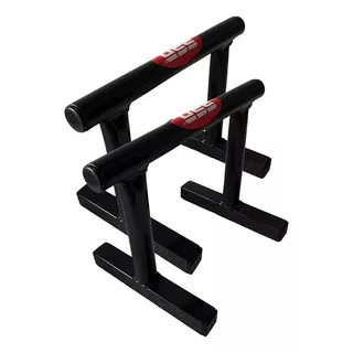 Lagartijeras Par Barras Metal Push Up Ejercicio Gym Calidad Color Negro