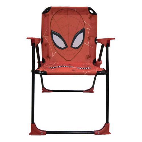 Silla Spiderman Plegable Para Playa Color Rojo