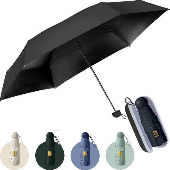Paraguas Mini Sombrilla Bolsillo 8 Huesos Paraguas Rayos Uv