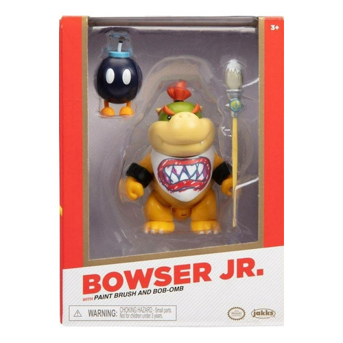 Bowser Jr Gold Figura 10cm Articulada Jakks Super Mario 