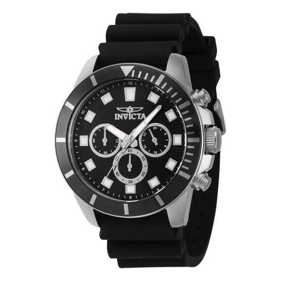 Reloj pulsera Invicta 46077, para hombre, con correa de silicona color acero