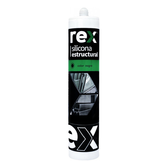 Pack 12 Silicona Estructural Negra Rex 300ml Sellante/imperm