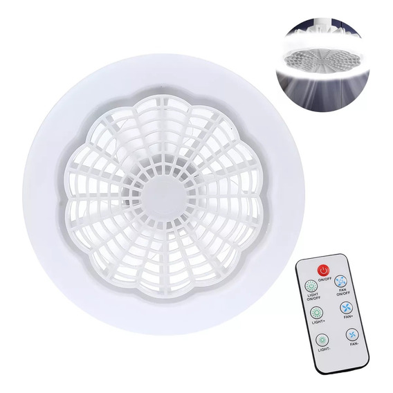 Foco Ventilador Con Lampara Led 30w Y Control Remoto