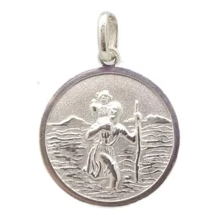 Medalla San Cristóbal - Plata  - Grabado Gratis - 20mm