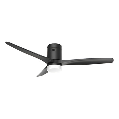 Ventilador De Techo Smart Wifi Madera Aruba Negro C/ Luz