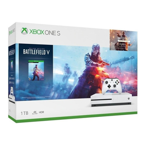 Microsoft Xbox One S 1TB Battlefield V Bundle color  blanco