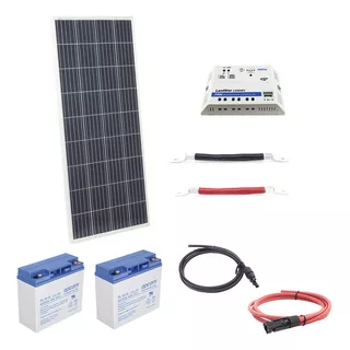 Kit Panel Solar 150w 2 Baterias 18ah Controlador 20a Usb 