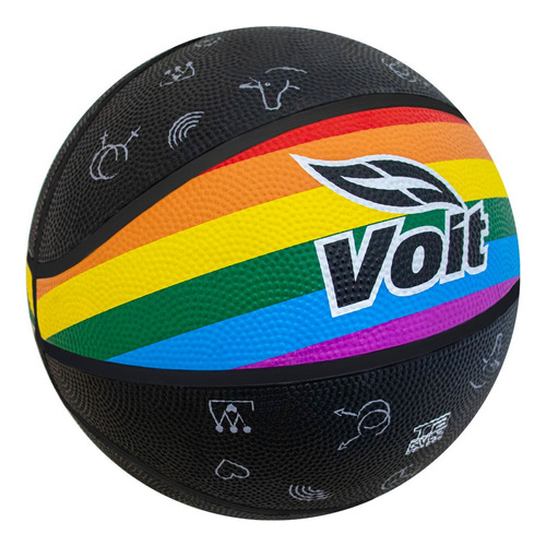 Balón De Basquetbol No. 7 Voit Bs200 Pride Color Negro