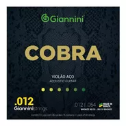 Encordoamento Violão Aço 6 Cordas Giannini Cobra 0.12 