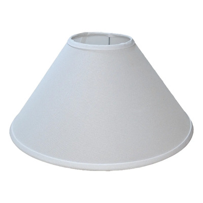 Pantalla Velador Lampara 10x35x20 Lino Blanco Natural