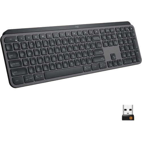 Teclado Mx Keys Advance Logitech Inalámbrico/grafito Color del teclado Negro Idioma Inglés US