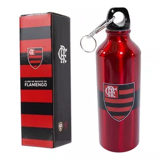 Garrafa Em Alumínio Com Prendedor Do Flamengo 500ml