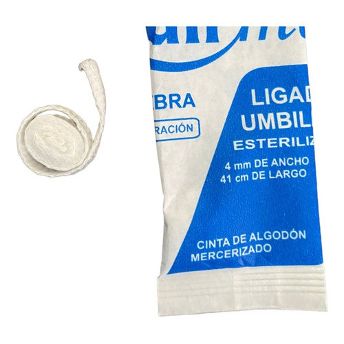 Gasa esteril Quirmex Cinta Umbilical de 0.4cm x 41cm en pack de 25 x 1u