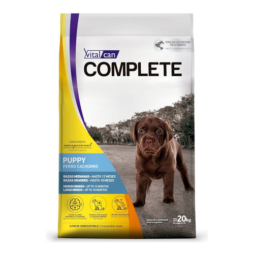 Alimento Vitalcan Complete para perro cachorro de raza mediana y grande sabor mix en bolsa de 20 kg