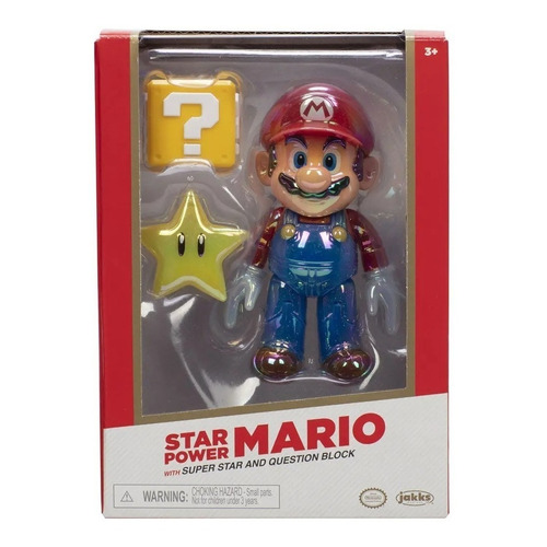 Super Mario Bros Star Power Mario Gold Figure 10cm