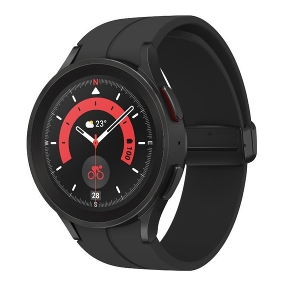 Samsung Galaxy Watch5 Pro (Bluetooth) 1.4" caja 45mm de  titanio  black titanium, malla  black titanium y bisel  black titanium SM-R920