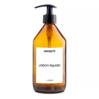 Frasco De Vidrio Ámbar 500ml Jabón Liquido