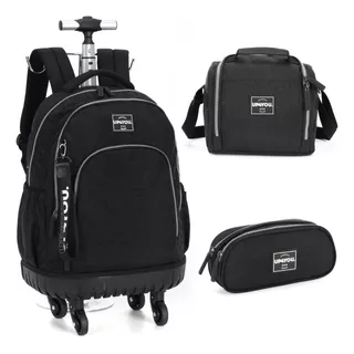 Kit Mochila Rodinhas 360° Crinkle Porta Notebook Up4you 