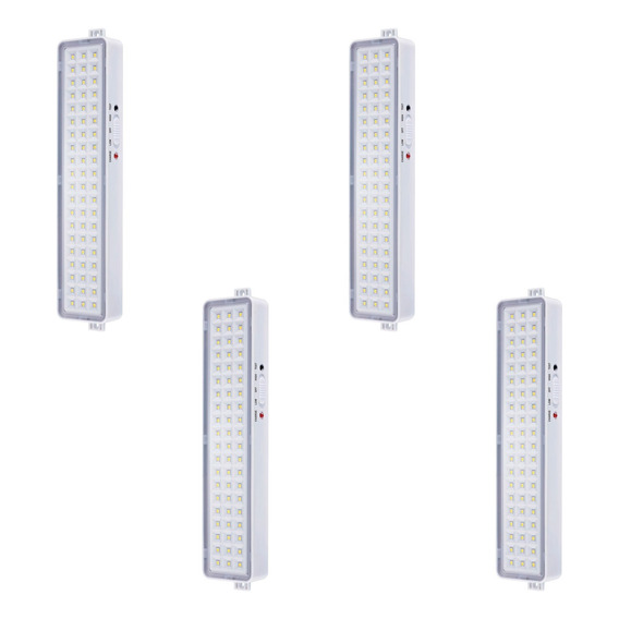 Combo X4 Luz De Emergencia 60 Led Candela Recargable 7270