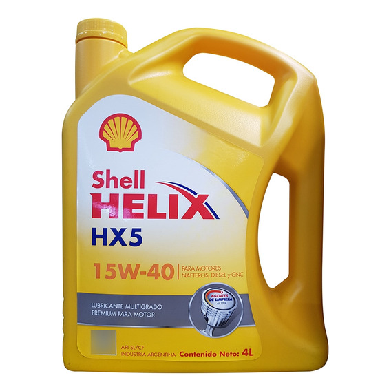 Aceite Para Motor Shell Helix Hx5 Mineral 15w40 - 4 Litros