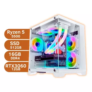 Pc Gamer Aquario Ryzen 5 5500 Rtx 3060 12gb Ssd 480gb 16gb