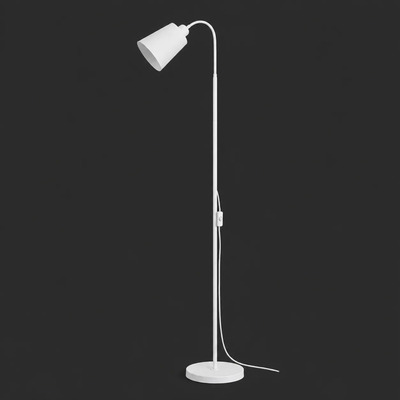 Lampara Febo Metal Flexible Blanco Apto Led E27 Ldh201-b Ld Blanco