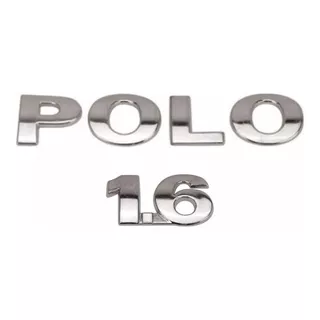 Kit Emblema Nome Polo 1.6 Hatch Sedan 2007 A 2014 Cromado