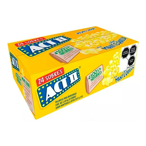 Palomitas De Maíz Actii De Extra Mantequilla 24 Sobres 87 Gr