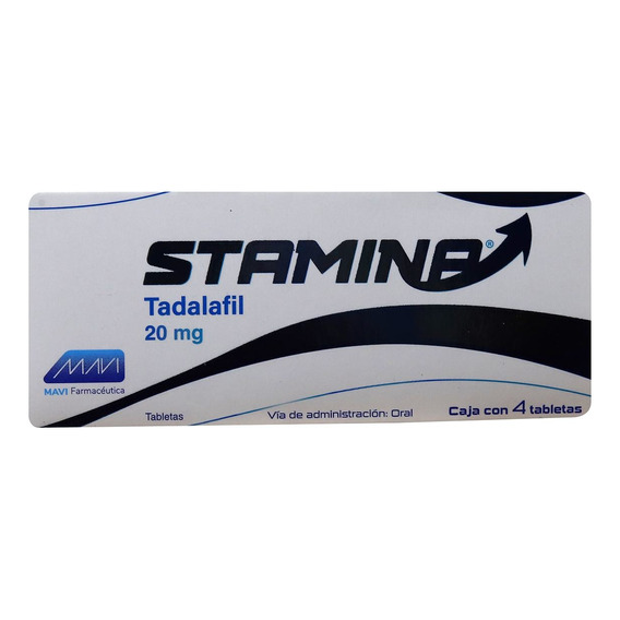 Stamina Tadalafil Caja C/4 Tabletas De  20 Mg C/u