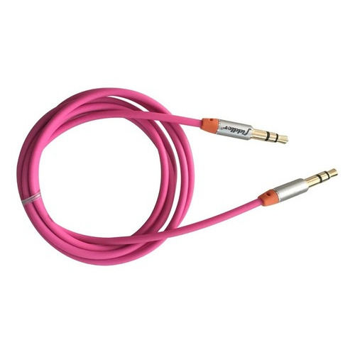 Cable De Audio Plug 3.5 A 3.5 Rosado 1 Mts Fiddler