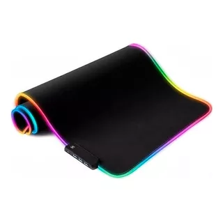 Porta Mouse Pad Gaming Pc Luz Rgb 80x30cm Con 3 Puertos Usb 