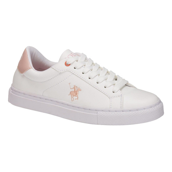 Sneaker Polo Club Blanco Para Mujer