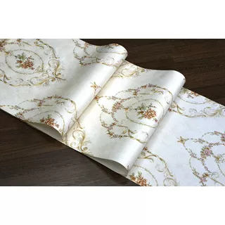 Papel De Parede Importado Alto Padrão Floral Rosas Rolo 10m