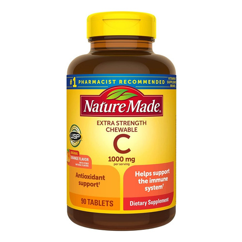 Nature Made Masticable Vitamina C 1000 Mg Naranja 90 Pzas