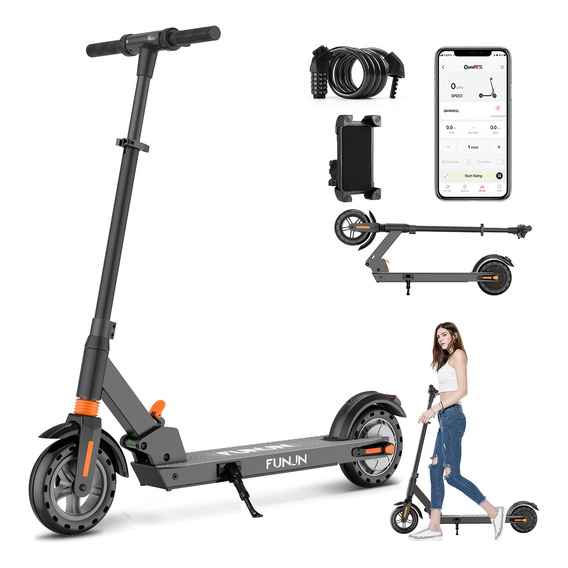 Funjn® Scooter Eléctrico Patín 350w 25km/h 6ah 36v Plegable