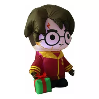 Inflable Navideño De Harry Potter Iluminado 91 X 67 X 40 Cm