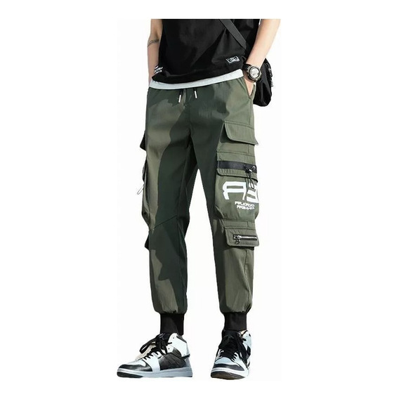 Pantalones De Trabajo Hip Hop Casual Estampado Letras Unisex