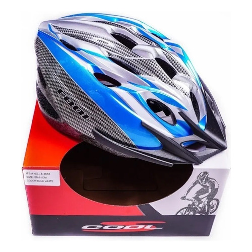 Casco Bicicleta Cool Celeste Gris Blanco Color Gris/azul Talle 010