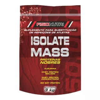 Hipercalorico Isolado 3kg Massa Isolate Mass Sabor Morango Com Banana