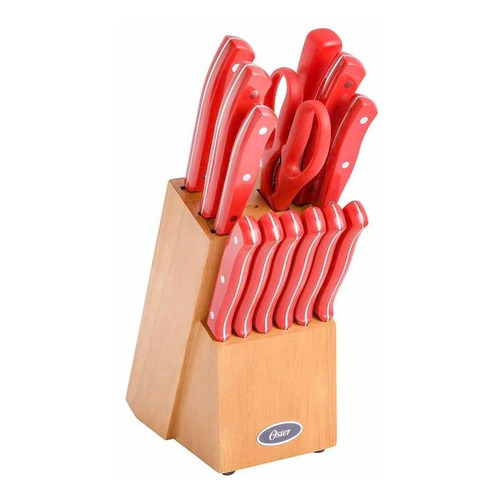 Set De Cuchillos Oster Baldwyn 14 Piezas Cutlery Rojo
