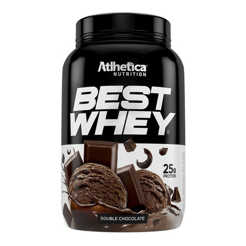 Suplemento en polvo Atlhetica Nutrition  Best Whey Best Whey proteínas sabor double chocolate en pote de 900g