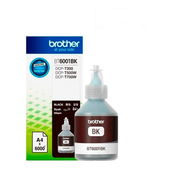 Tinta Brother Negra 100ml Dcp-t300, Dcp-t500w, Dcp-t700w